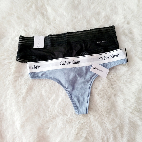 ⭐️CALVIN KLEIN BRAND NEW 2-PACK HIPSTER AND THONG SIZE M - Picture 1 of 9